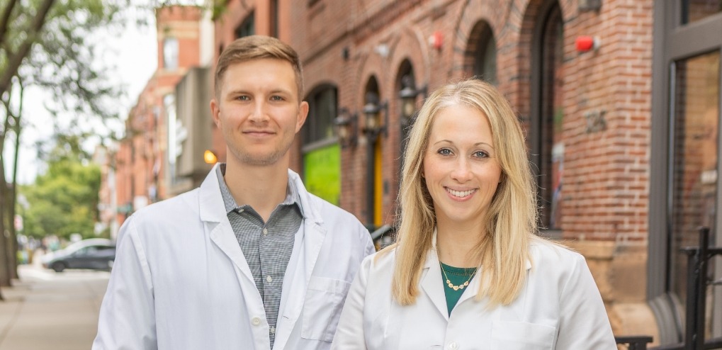 Boston dentists Doctor Rachel Beamer and Doctor Daliah Salem smiling